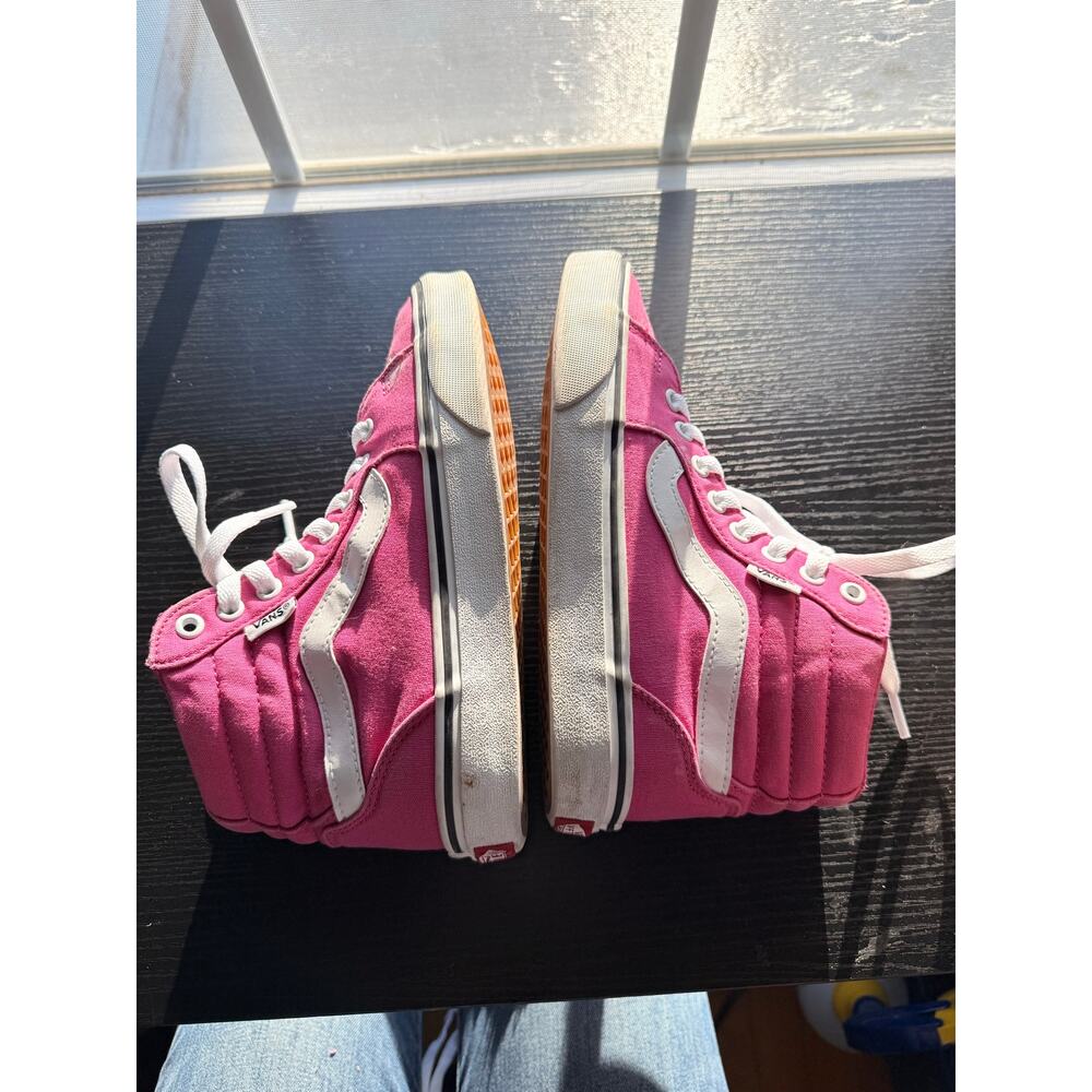Vans Sk8-Hi Pink High Top Sneakers Womens Size 6.5 Canvas Lace Up Shoes - Picture 12 of 12